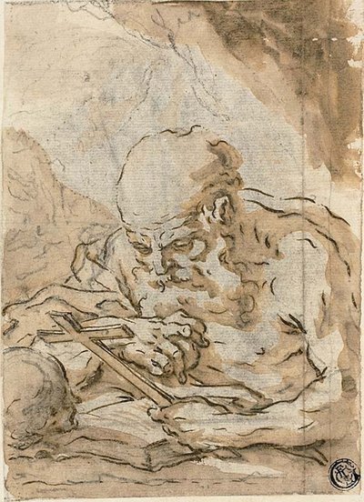 Sankt Jerome av Giuseppe Maria Crespi