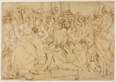 Studera för äktenskapet i Cana av Giuseppe Maria Crespi
