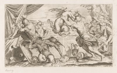 Aeneas och hans följeslagare slåss mot Harpies Arpijae celebri lapsu de montibus adsunt (titel på objekt) Wanderings of Aeneas (serietitel) L