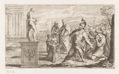 Aeneas erbjuder sig till Apollo Kung Coelicolus dödar en tjur på stranden (titel på objekt) Omzwervingen van Aeneas (serietitel) L