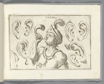 hörsel Udire (titel på objekt) av Giuseppe Maria Mitelli