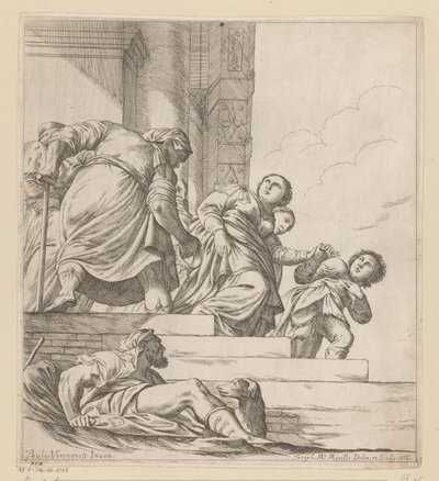 Drottning Vashti är landsförvisad av Giuseppe Maria Mitelli