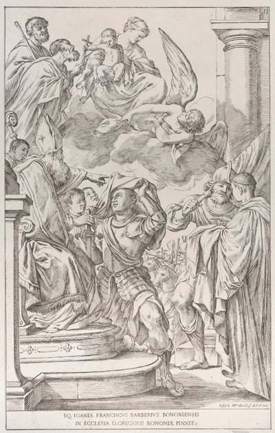 Plåt 11: Saint William of Aquitaine, 1678. av Giuseppe Maria Mitelli