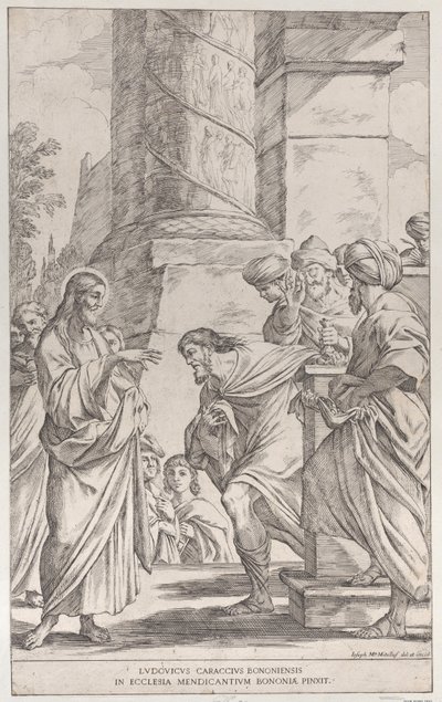 Plåt 1: Matteus kallelse, 1678. av Giuseppe Maria Mitelli