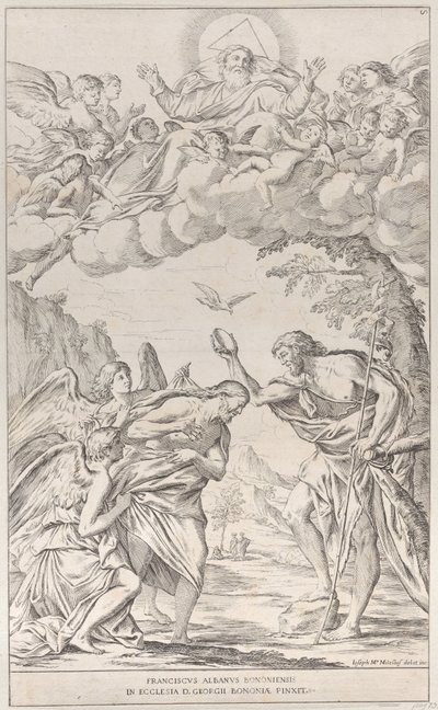 Platta 8: Kristi dop, 1678. av Giuseppe Maria Mitelli
