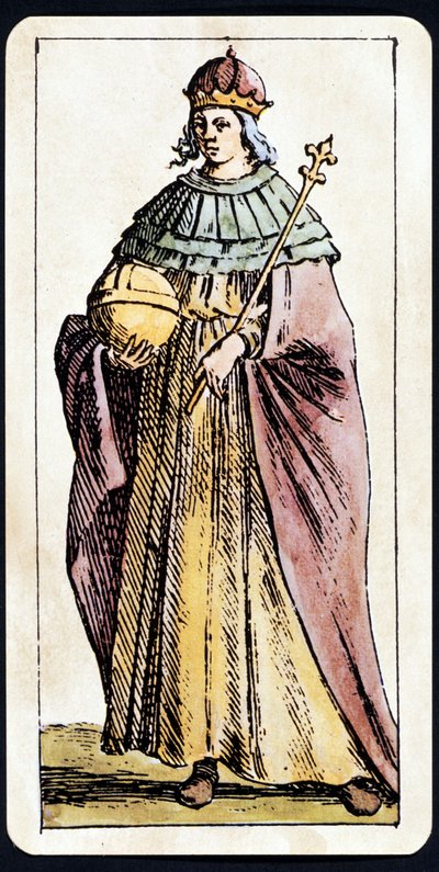 Papesse Jeanne avbildad på ett tarot-manuskript av C.M.Mitelli av Giuseppe Maria Mitelli
