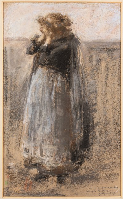 Sad Time (pastell på papper) av Giuseppe Mentessi