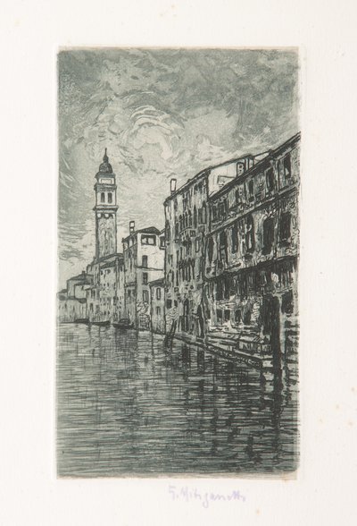Venedig (etsning och akvatint på vitt papper) av Giuseppe Miti Zanetti