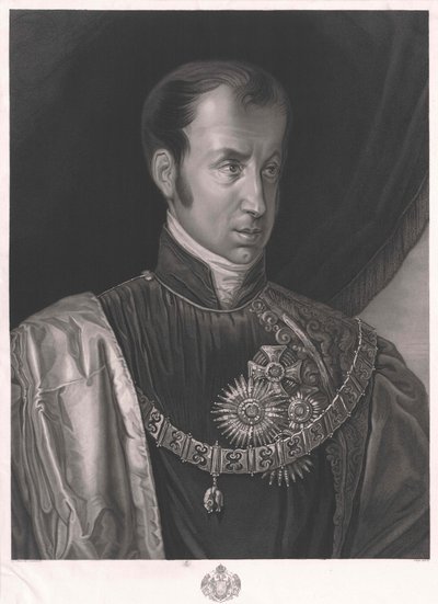 Kejsaren av Österrike Ferdinand I (tryck) av Giuseppe Molteni