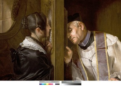 Bekännelsen, 1838 av Giuseppe Molteni