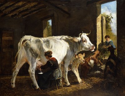 Mjölkning av Giuseppe Palizzi