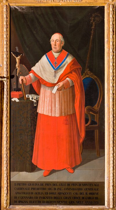 Porträtt av kardinal Pietro Gravina, ca 1825 (olja på duk) av Giuseppe Patania