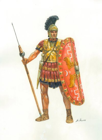 Antikens Rom: en soldat i pretoriangardet - Praetoriangardet - Illustration av Giuseppe Rava av Giuseppe Rava
