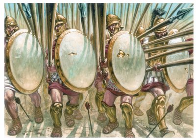 Kungariket Makedonien: Makedoniska falangister - Makedoniska falangister - Illustration av Giuseppe Rava av Giuseppe Rava