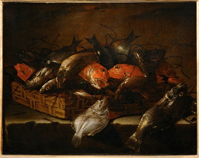 Stilleben med fisk ... av Giuseppe Recco
