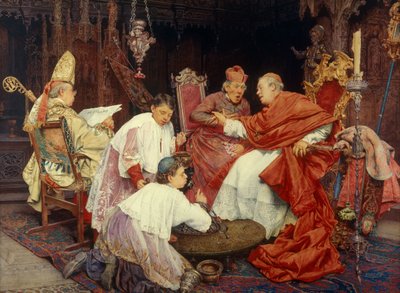 Kardinaler i ett inre av Giuseppe Signorini