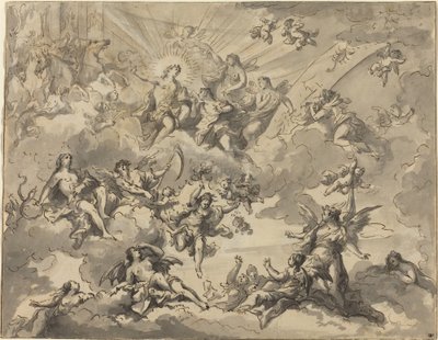 Apollon och muserna av Giuseppe Valeriani