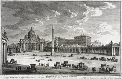 Basilica of Saint Peters, Vatikanen, c.1753 av Giuseppe Vasi