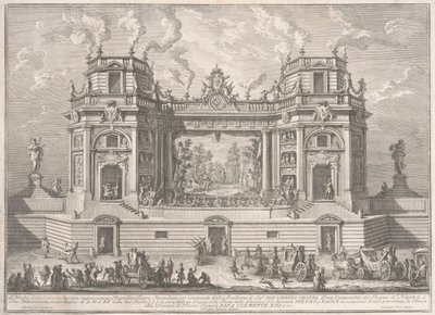 The Seconda Macchina for the Chinea of 1761: A Magnificent Theatre, 1761. av Giuseppe Vasi