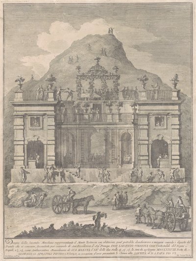 Den andra maskinen för Kina 1778: En bostad nära Monte Testaccio av Giuseppe Vasi, after Giuseppe Palazzi