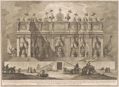 Prima Macchina för Kina 1772: En byggnad tillägnad kinesisk filosofi av Giuseppe Vasi, after Giuseppe Palazzi, after Paolo Posi