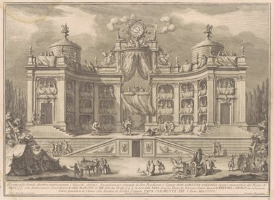 The Seconda Macchina for the Chinea of 1766: A Theatre for Athletic Games av Giuseppe Vasi, after Giuseppe Palazzi, after Paolo Posi
