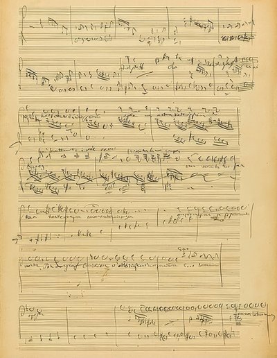 Autograf: Falstaff, opera i tre akter. 1894 av Giuseppe Verdi