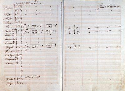 Dubbel sida av originalmusiken från Macbeth-operan av Giuseppe Verdi av Giuseppe Verdi