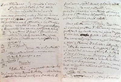 Handskrivet brev från Giuseppe Verdi till Aida librettos författare Antonio Ghislanzoni av Giuseppe Verdi