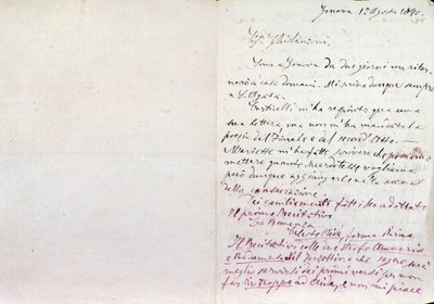 Handskrivet brev från Giuseppe Verdi till Aida librettos författare Antonio Ghislanzoni av Giuseppe Verdi