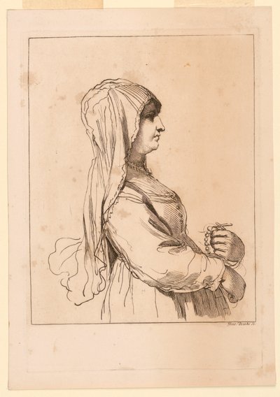 Kvinna med en radband av Giuseppe Zocchi