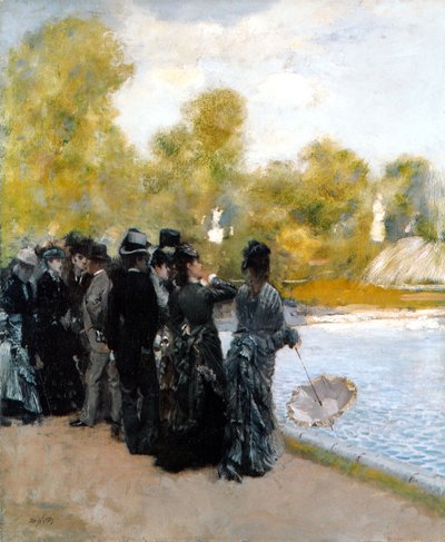Poolen i Jardin du Luxembourg av Giuseppe de Nittis