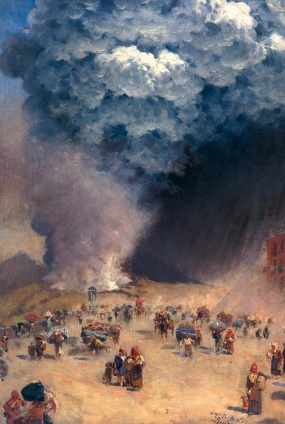 Regn av aska av Giuseppe or Joseph de Nittis