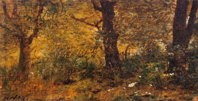 Studie av trä av Giuseppe or Joseph de Nittis