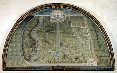 Villa di Pratolino av Giusto Utens (1500-talet). av Giusto Utens