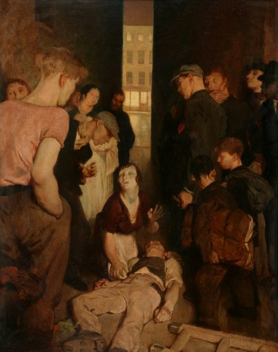En gatuolycka av Glyn Warren Philpot