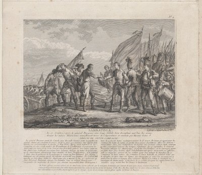 Sarratoga [sic] 17 oktober 1777, ca. 1777. av Godefroy