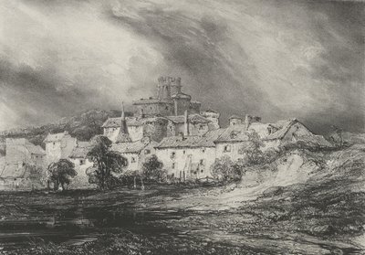 Slottet i Pont-Gibaud, 1830. av Godefroy Engelmann