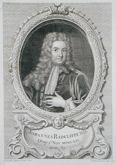 Porträtt av John Radcliffe (1650-1714) från 