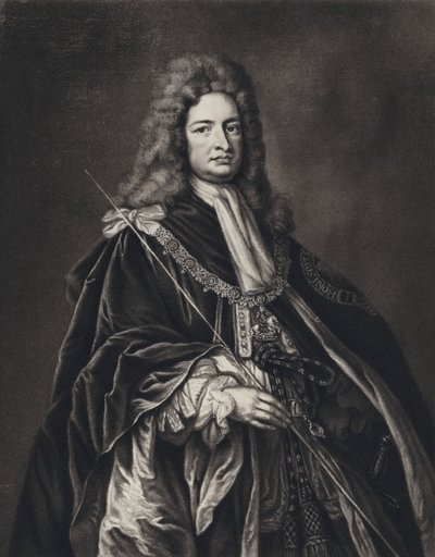 Robert Harley, Earl of Oxford (litho) av Godfrey (after) Kneller