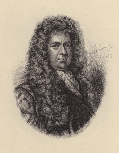 Samuel Pepys, engelsk politiker och dagbokförare (etsning) av Godfrey (after) Kneller