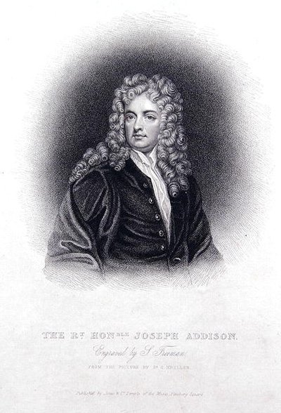 Rt Hon Joseph Addison (gravyr) av Godfrey (after) Kneller