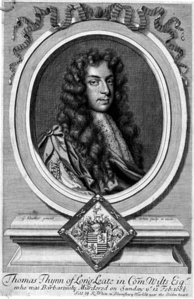 Thomas Thynne av Longleat (1648-82), graverad av Robert White (1645-1703) (gravyr) av Godfrey (after) Kneller