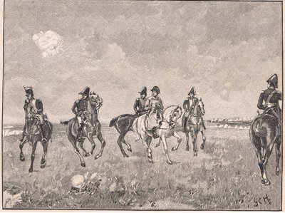 Napoleon och hans svit i Boulogne AD 1803 av Godfrey C. Hindley