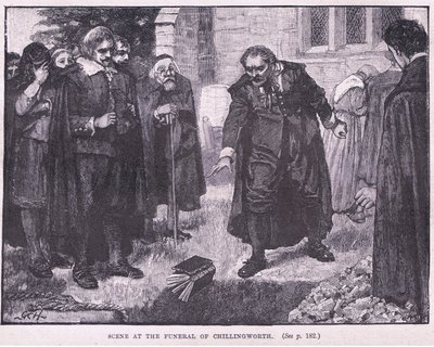 Scen vid begravningen av Chillingworth AD 1644 av Godfrey C. Hindley