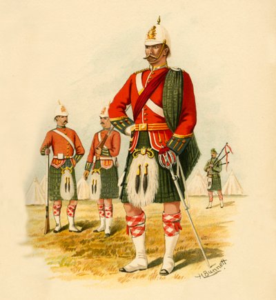 Den 5:e kungliga skotten av Kanada, 1890. av Godfrey Douglas Giles