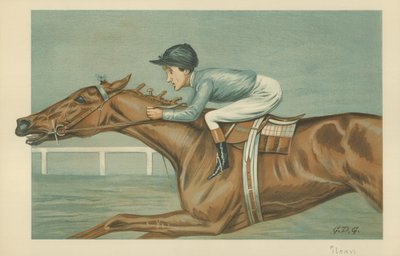Tod Sloan, An American jockey, 25 maj 1899, Vanity Fair-tecknad film av Godfrey Douglas Giles