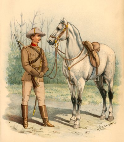 Viktorianska monterade gevär, 1890. av Godfrey Douglas Giles