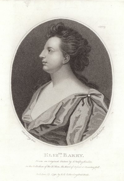 Elizabeth Barry av Godfrey Kneller