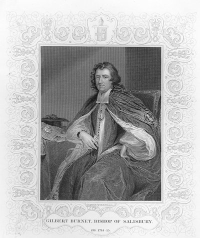 Gilbert Burnet, biskop av Salisbury, graverad av H. Robinson av Godfrey Kneller